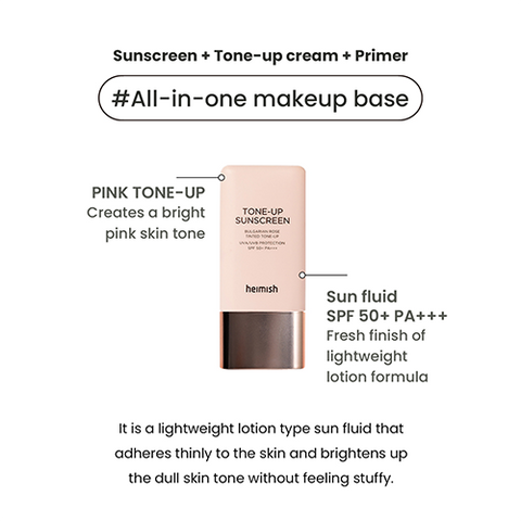 [heimish] Bulgarian Rose Tone-up Sunscreen 30ml SPF50+ PA+++ K-Beauty